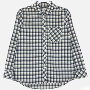 Vineyard Vines Relaxed Fit Navy/White/Gray Flannel Button Down, 4